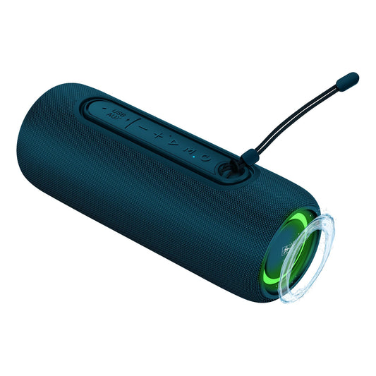 Fisher Portable Bluetooth Speakers IPX5 Waterproof Speaker, 14W PEAK Power Stereo Bluetooth Speaker, RGB Lights, TWS, BT 5.3, Built-in Mic, Hands Free