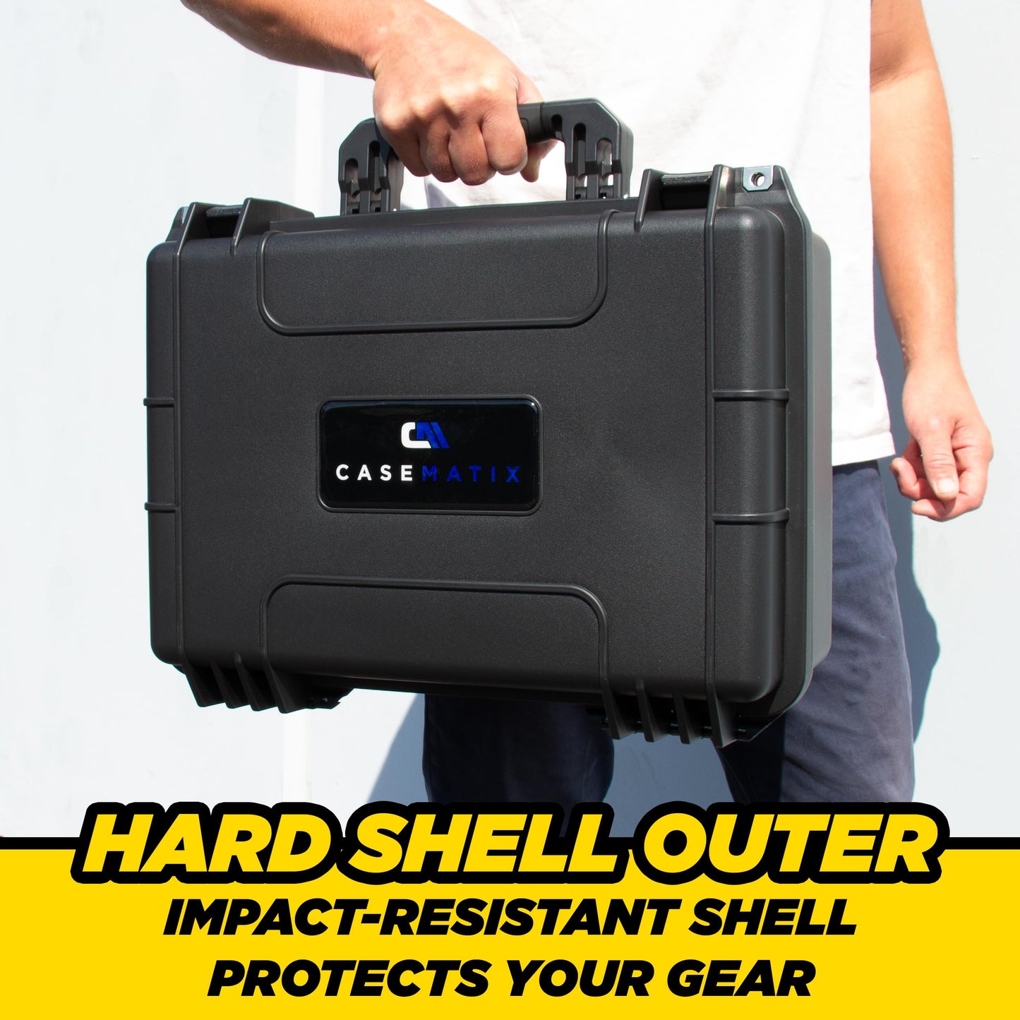 CASEMATIX Travel Case Compatible with Starlink Mini Dish, Mount, Cables, Power Supply & More - IPX7 Waterproof, Professionally Cut Impact-Resistant