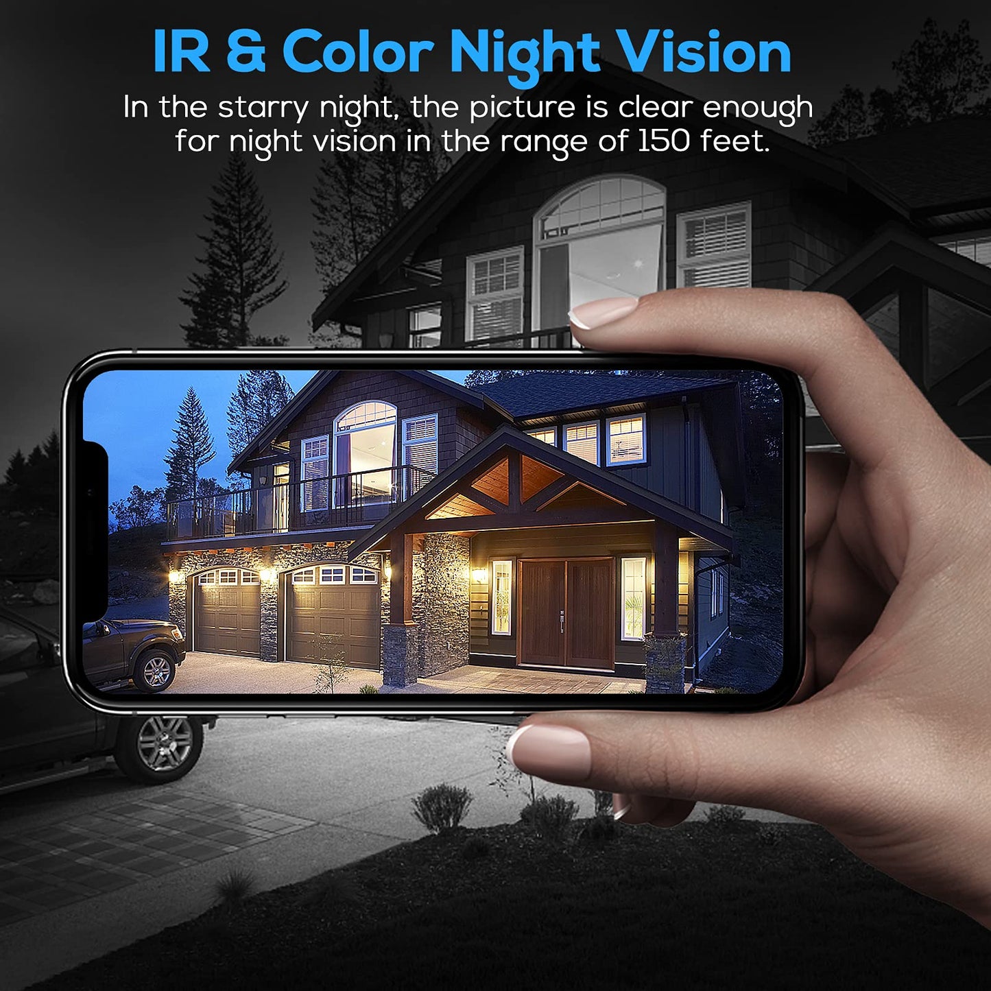 ENSTER 5G Security Camera Outdoor, 5MP PTZ WiFi Camera for Home Security Full Metal, Human Detection, Onvif RTSP Camera Auto Tracking, Color Night
