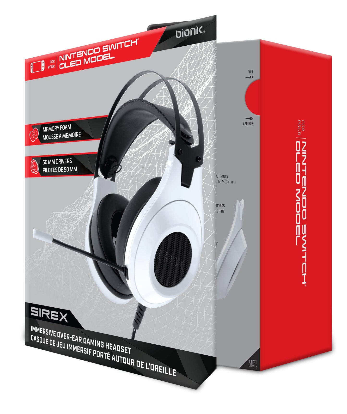 Bionik Sirex Gaming Headset with Mic for Nintendo Switch- OLED: 50MM Drivers, Memory Foam, Mute Switch, Adjustable Head Beam, Switch Lite/PS5/Xbox…