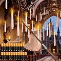 Halloween Decoration, Floating Candles with Wand, 20PCs Magic Hanging Candles with 21 AAA Battery, Flickering Warm Light Flameless LED Candle, Window
