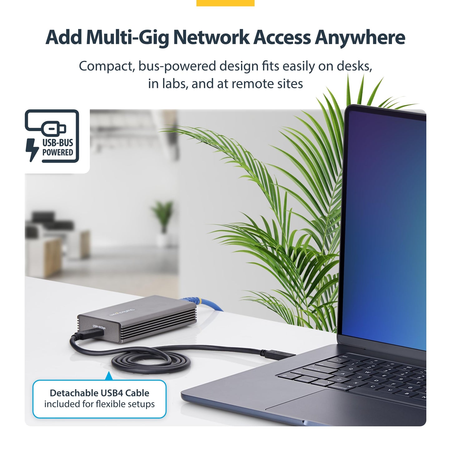 StarTech 10GbE USB4 Ethernet Adapter, External 10Gb Network Card, Thunderbolt 3/4 / 5 Compatible, 10/5/2.5/1Gbps /100Mbps, for Mac/Windows