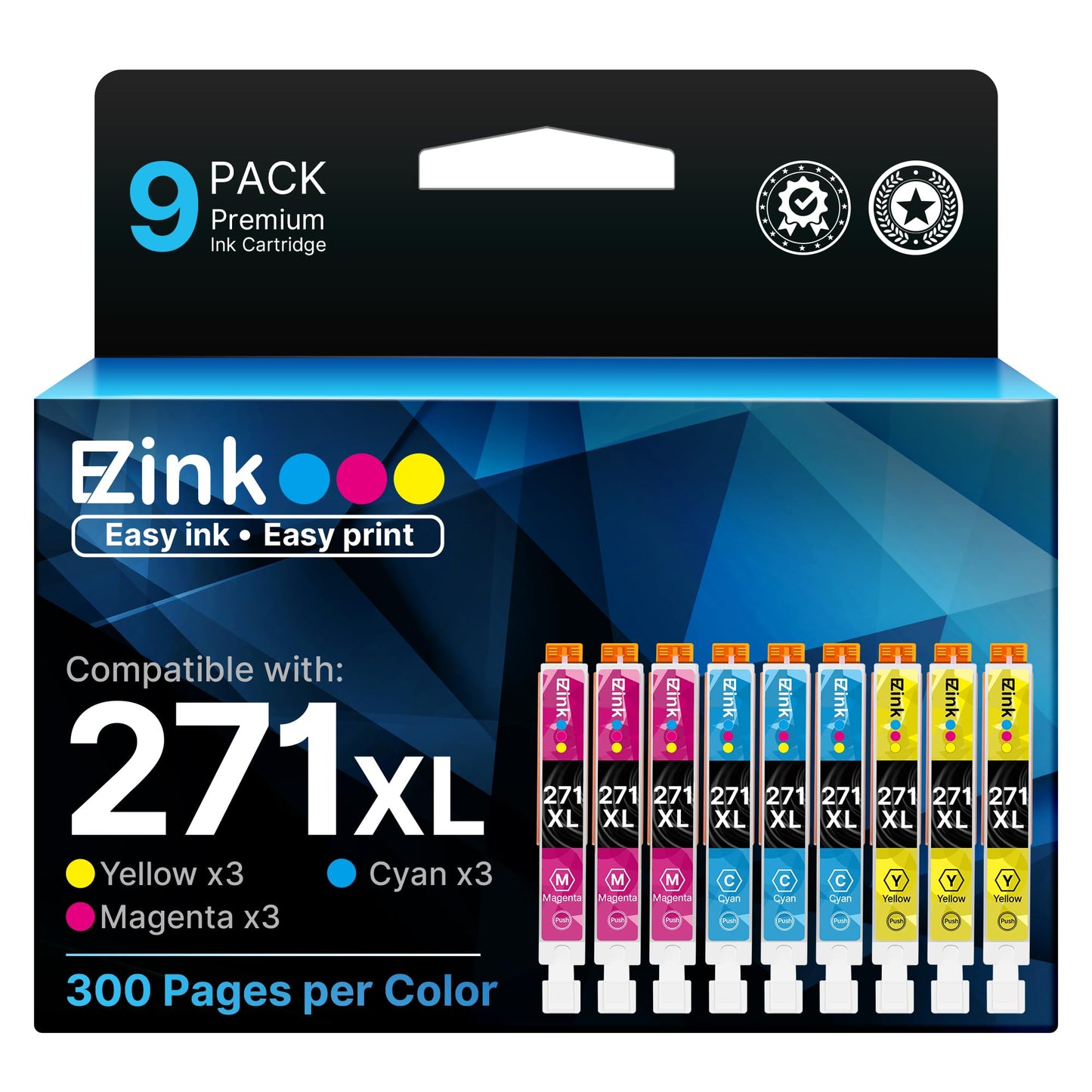 E-Z Ink Compatible for Canon CLI-271XL CLI271XL 271 Ink Cartridges, 9 Pack