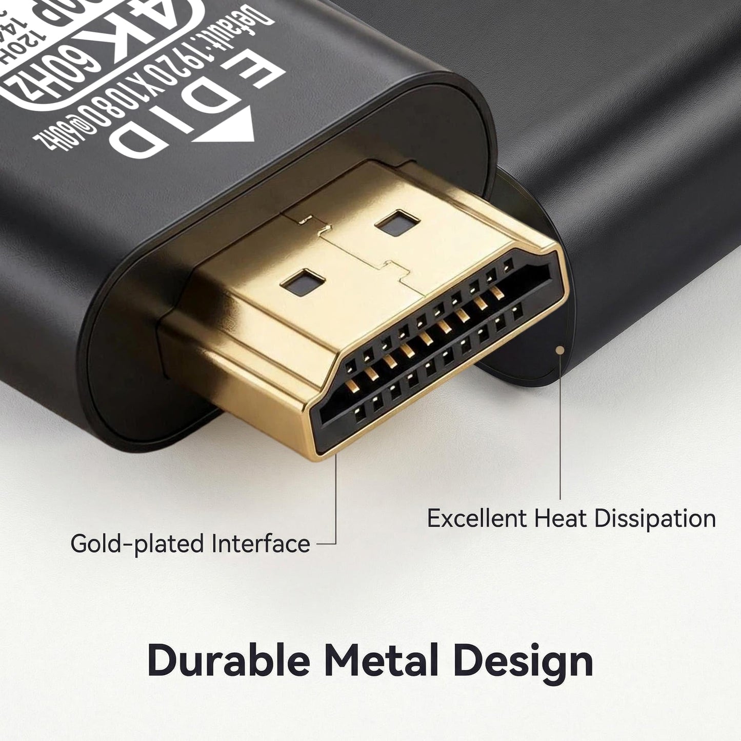 LNHCAW HDMI Dummy Plug 4K HDR 4K@60Hz 2K@120/144Hz 1080P@120/144/240Hz, Virtual Monitor Emulator, EDID Emulator, HDMI Headless Adapter for Remote PC