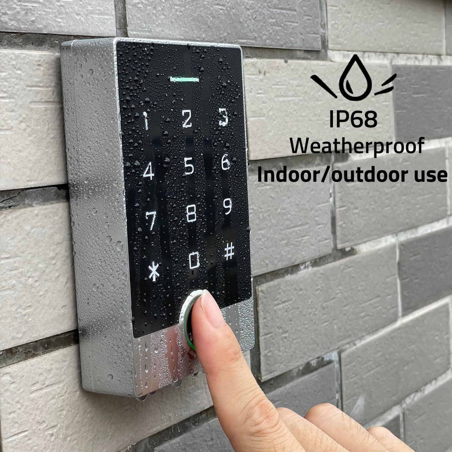 Wireless WiFi TUYA Access Control System, Fingerprint Password Stand-Alone Door Access Control Keypad with ID Keyfob, WG26/34 EM Card Reader Access