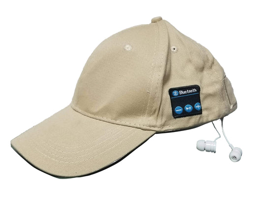 Savage Gear Wireless Unisex Snapback Cap with Wireless Hands Free Easy Connect Technology and Built in Earbuds (Tan)