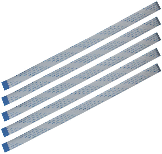 A1 FFCs - Flex Ribbon Cable for Raspberry Pi Camera - White 30cm / 12 inch (5 Pack)