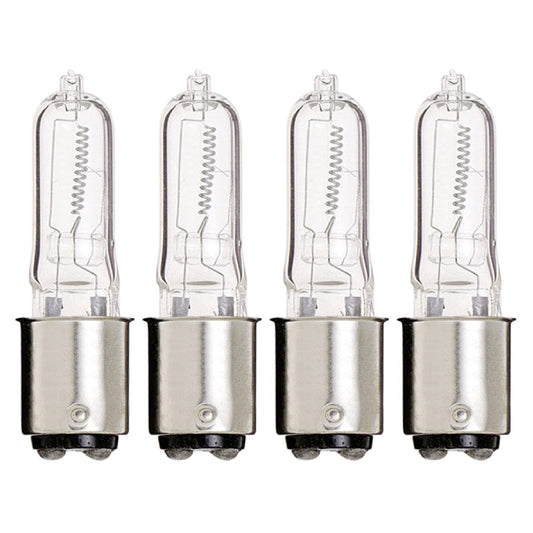 KOR Q100CL/DC T4 Halogen Light Bulbs, BA15D DC Bayonet Base, 100W, 4-Pack