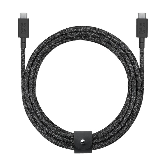 Native Union Belt Cable XL Type-C 100W- USB-C to USB-C 10ft / 3m Ultra-Strong Charging Cable with Cable Strap - Compatible with iPhone Air, iPhone 17