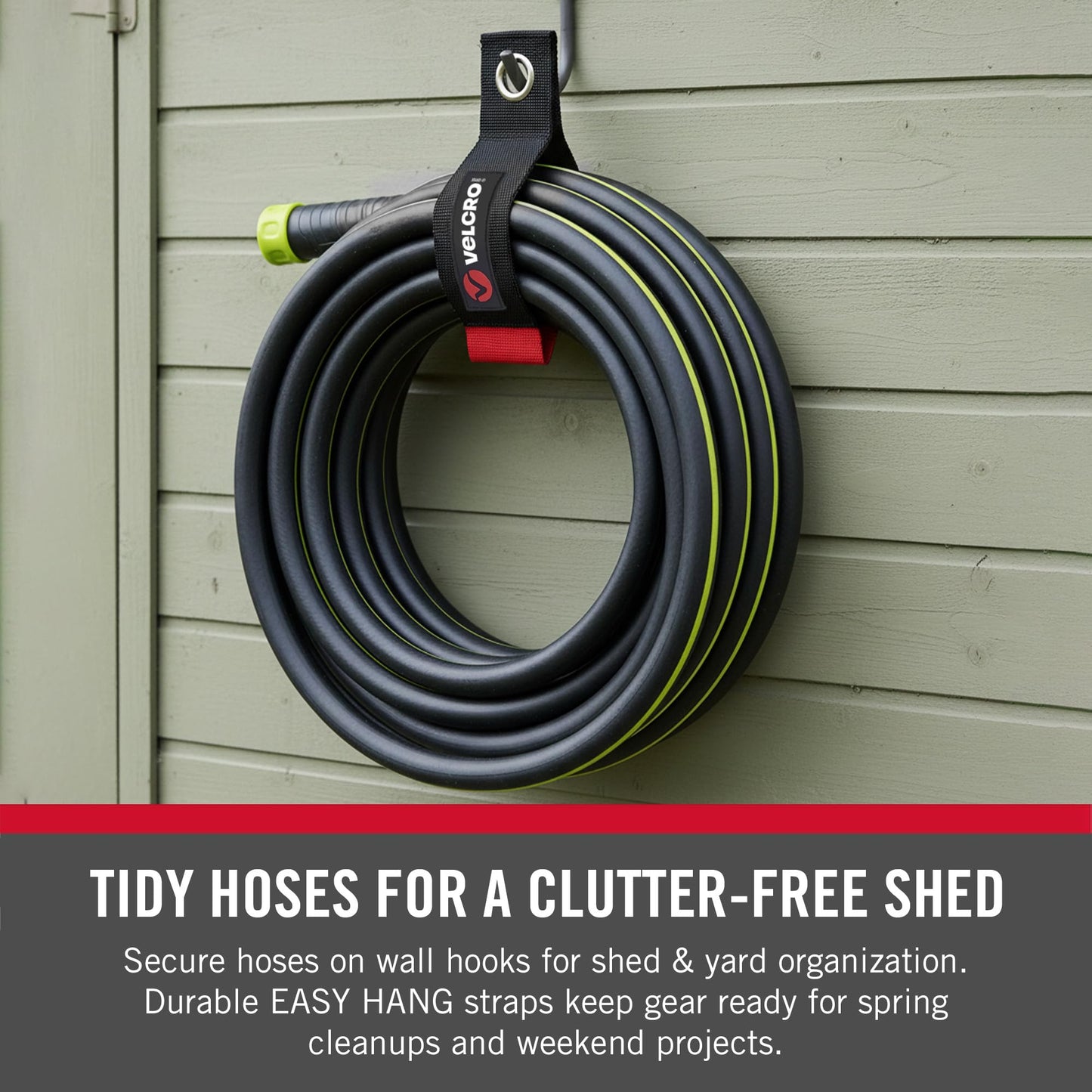 Velcro Brand Easy Hang Extension Cord Holder Organizer Variety Pack | Holds 60-100lbs, Heavy Duty Straps Fit Easily on Hooks or Nails | Perfect