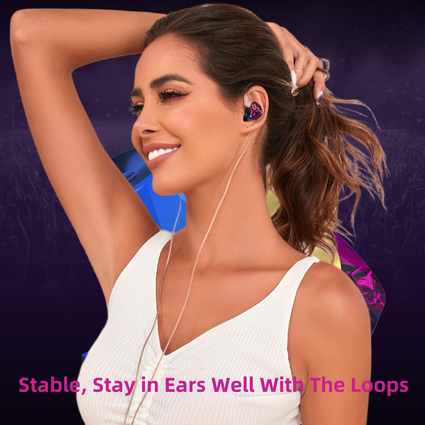 YINYOO KZ-ZST Colorful Hybrid Banlance Armature with Dynamic Ear Earphone 1BA+1DD HiFi Headset KZ in Ear Monitor Headphone Wired Earbuds IEM Earphone