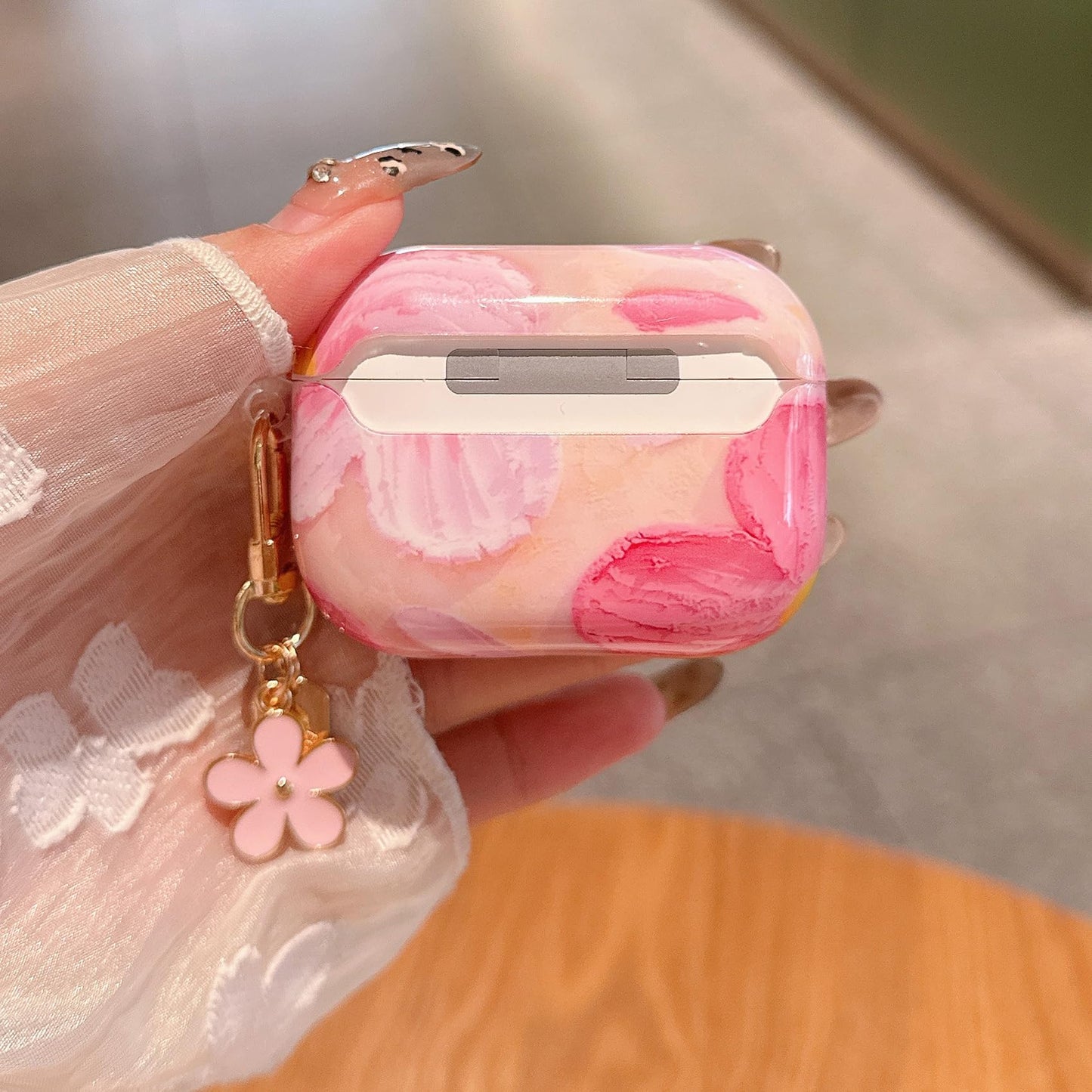 PHOEACC for AirPod Pro 3 Case 2025 Cute Aesthetic Flower for Women Girls Soft TPU Protective Cover with Keychain Compatible for AirPods Pro 3rd