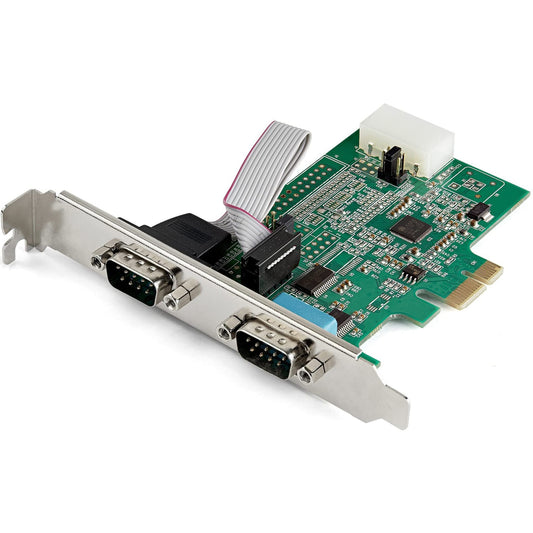 StarTech 2-Port PCI Express RS232 Serial Adapter Card, TAA (PEX2S953)