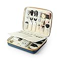 Electronics Organizer Case, Daily Tech Accessories Storage Bag for Charger, Cables, Power Bank, Lapel Mic,Watch, Passport, Travel Electronic Organizer