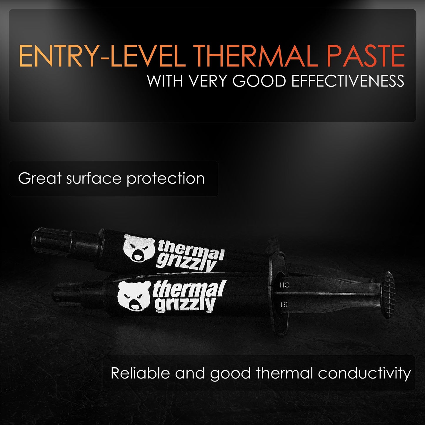 Thermal Grizzly Aeronaut - 3.9 Gram/1.5 ml - High Performance Thermal Paste - Ideal Entry Level Thermal Grease - Compatible with Most Cooling