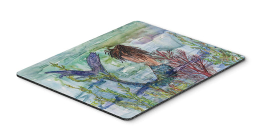 Caroline's Treasures 8973MP Brunette Mermaid Coral Fantasy Mouse Pad, Hot Pad or Trivet for Home Office Gaming Working Computers Laptop Mouse