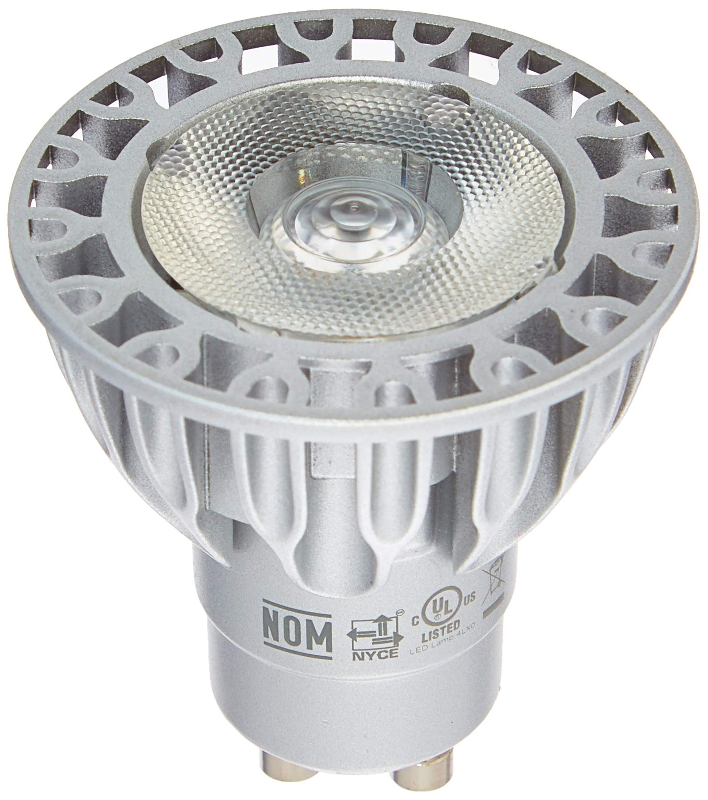 Bulbrite SM16GA-07-36D-930-03 SORAA 7.5W LED MR16 3000K Vivid 36° 120V GU10 Dimmable Light Bulb, Silver