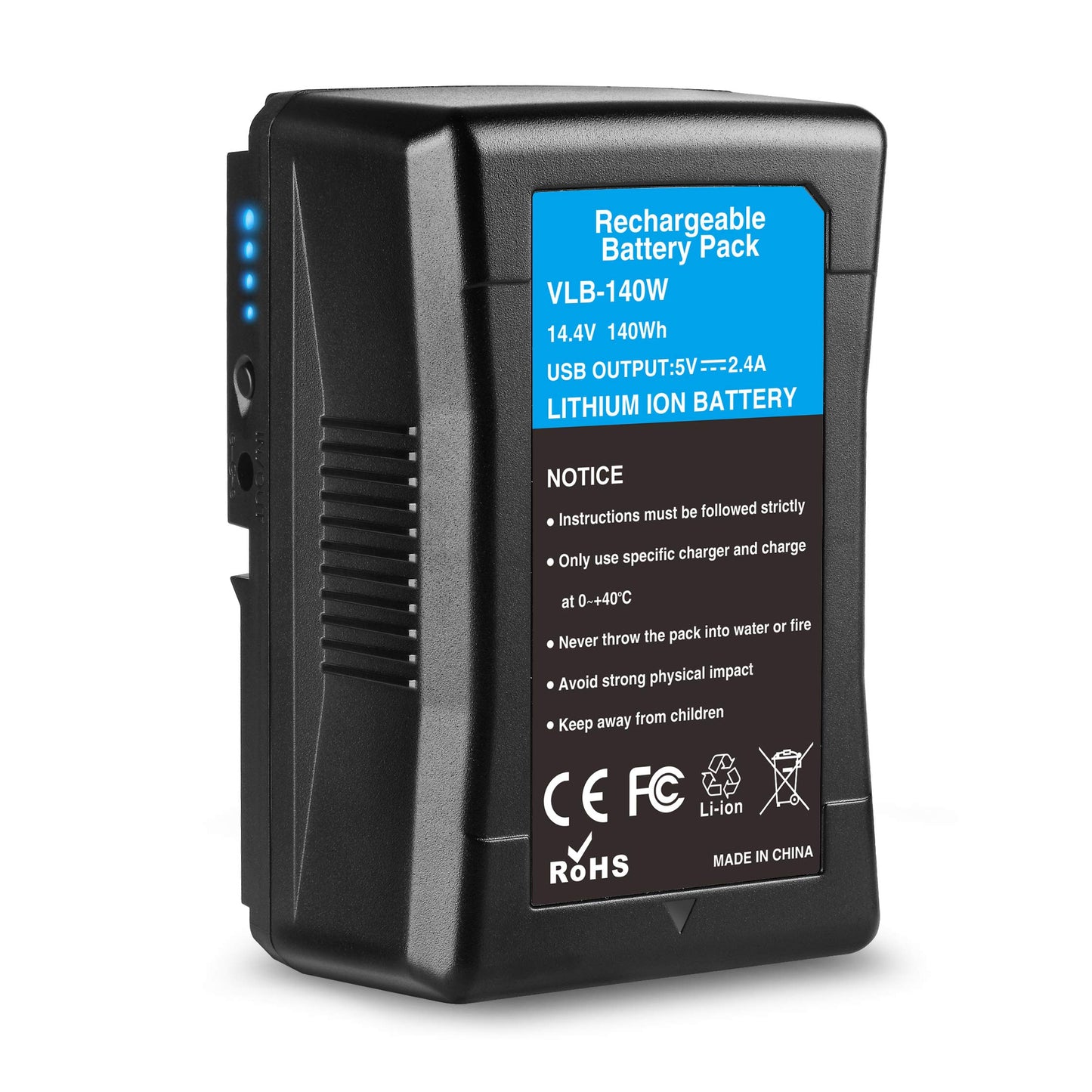 KUNLUN 140Wh 10000mAh V Mount Battery Compatible for Sony Video Digital Camcorders Broadcast LED Light ARRI Cameras Replacement Brick for DSLR V-Lock