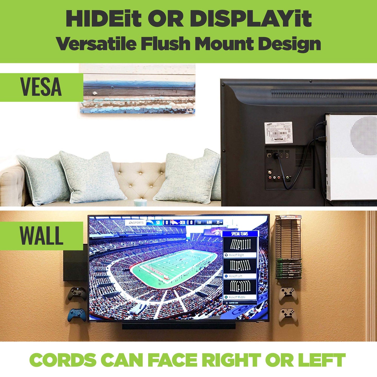 HIDEit Mounts X1S Wall Mount for Xbox One S - Patented in 2019, Made in USA - Steel Mount for Xbox One S to Safely Store Your Xbox One S on Wall Near
