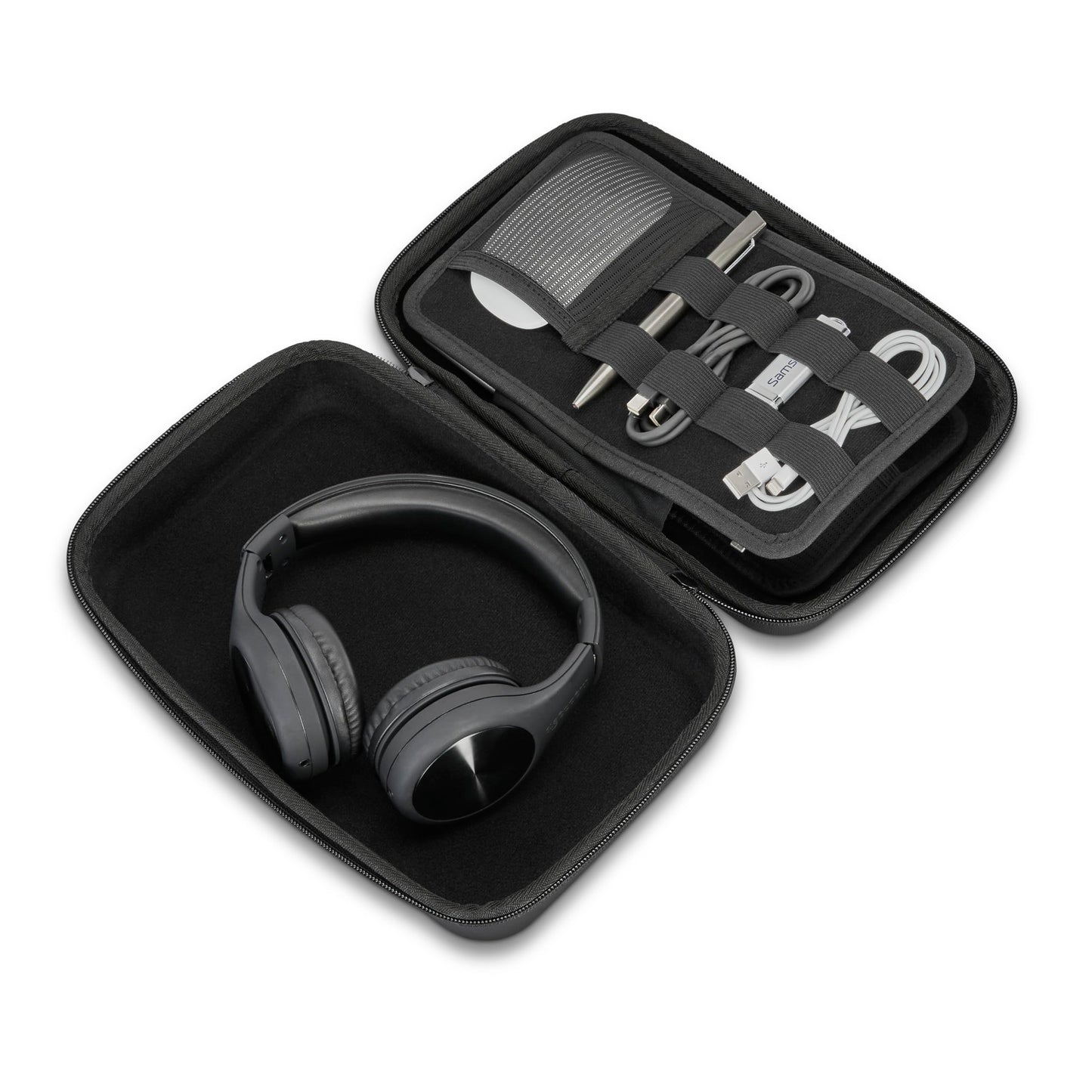 Samsonite Travel Tech Case - Large Size Travel Case for Headphones, Chargers, Mouse, Stylus - Black