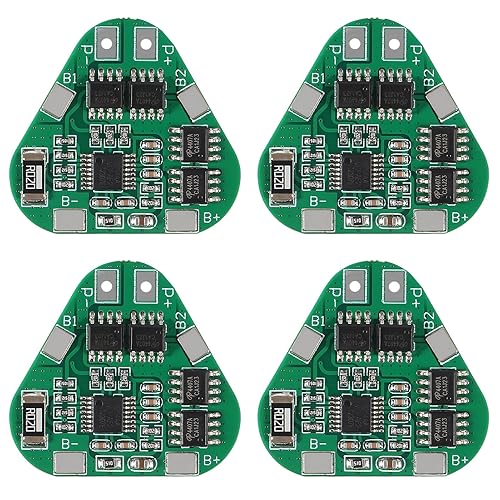 D-FLIFE 4pcs 3S 12V 18650 Lithium Battery Protection Board 11.1V 12.6V Overcharge Protect 8A 3 Cell Pack Li-ion BMS PCM PCB