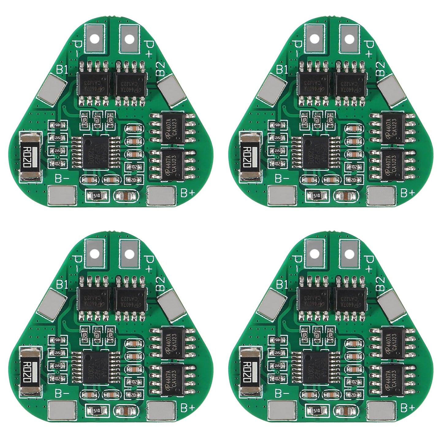 D-FLIFE 4pcs 3S 12V 18650 Lithium Battery Protection Board 11.1V 12.6V Overcharge Protect 8A 3 Cell Pack Li-ion BMS PCM PCB