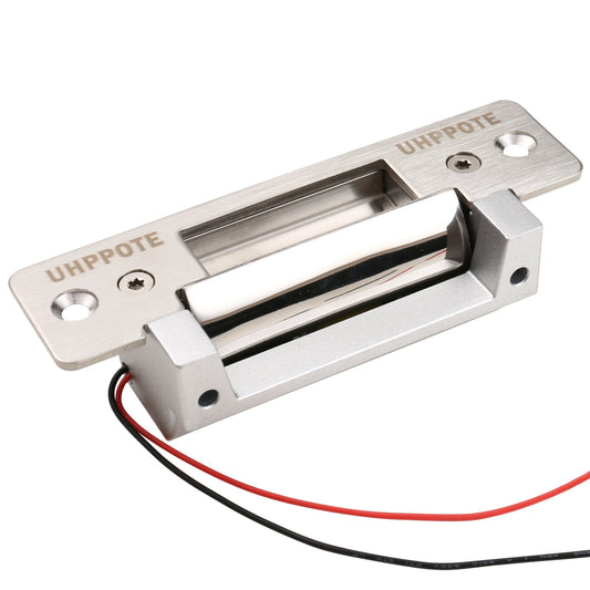 UHPPOTE ANSI Standard Heavy Duty Electric Door Strike Lock Fail-Secure or Fail-Safe Adjustable for Access Control Cylindrical Locksets (Input Voltage