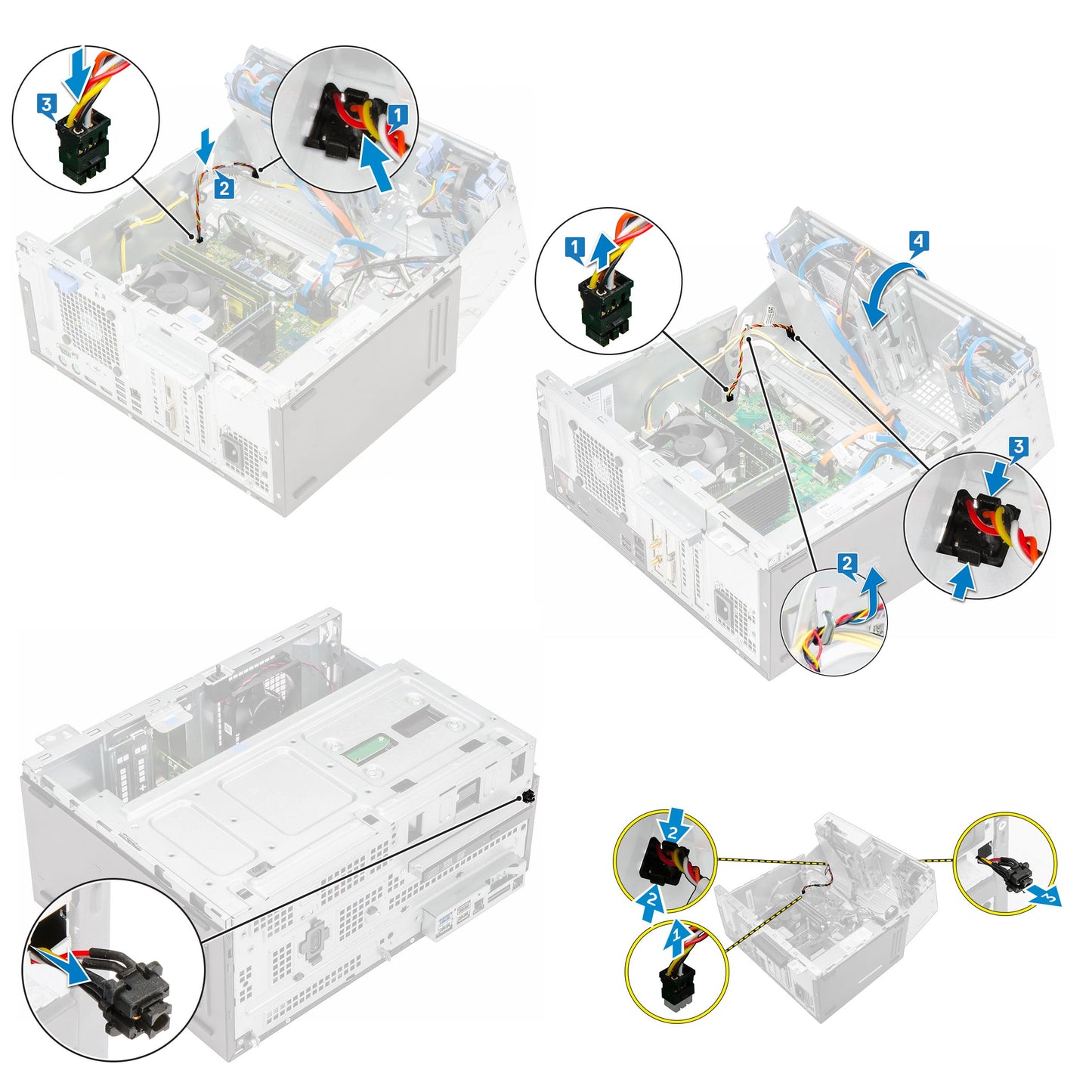 YESNOPART Replacement Power Button Switch Cable 4M0RP 04M0RP for Dell Optiplex 3040 3050 3070 5040 5070 7040 7050 7070 MT Tower Desktop