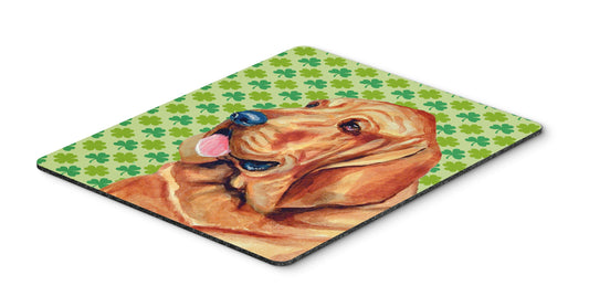 Caroline's Treasures LH9196MP Bloodhound St. Patrick's Day Shamrock Portrait Mouse Pad, Hot Pad or Trivet for Home Office Gaming Working Computers