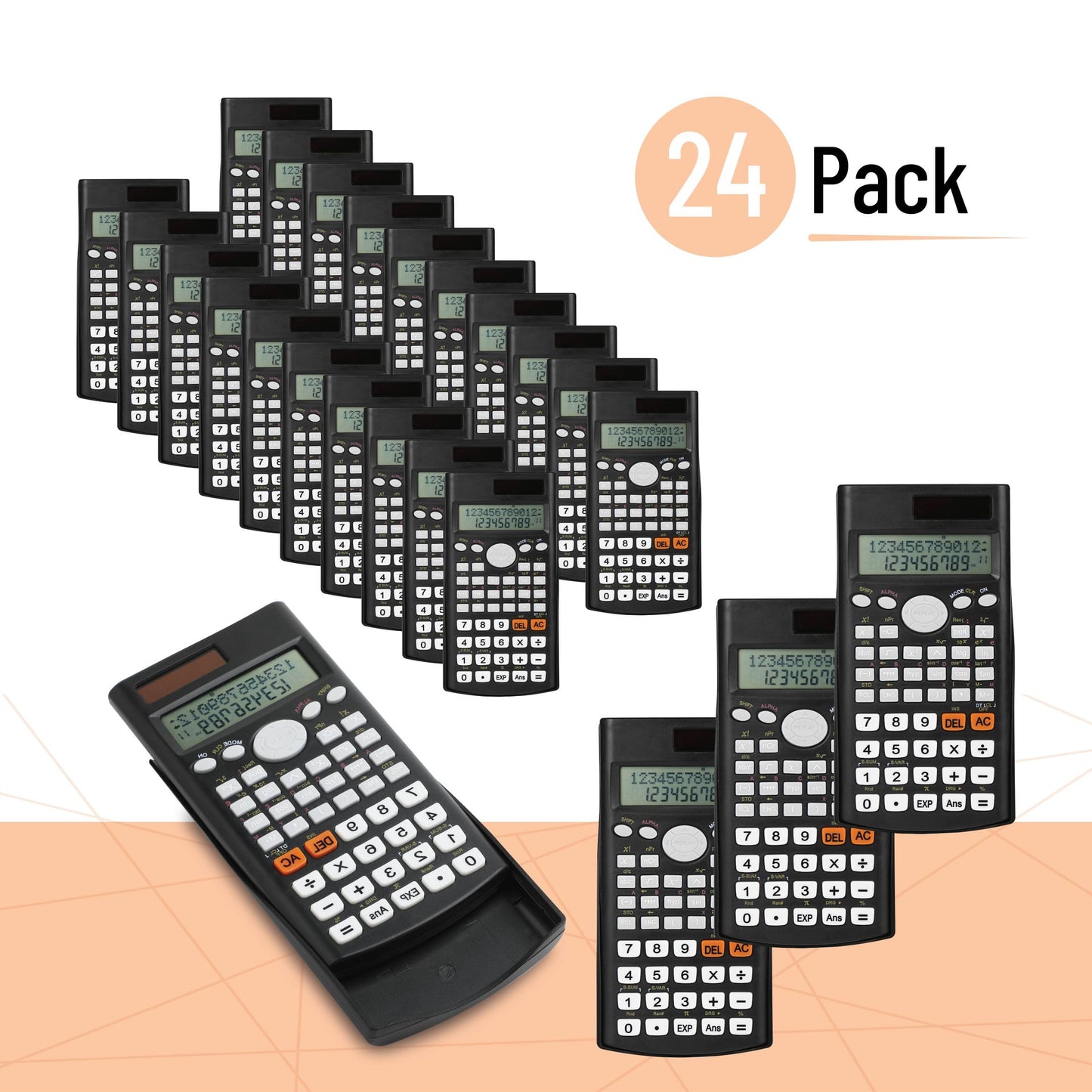 Mr. Pen- Scientific Calculators, 24 pcs, 2 Line Calculator for School, Fraction Calculator Scientific Calculator, Bulk, for School, High School