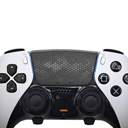 Touchpad Protector PS5 Dualsense/Edge Enhanced Texture Skin Compatible with PlayStation 5 Dualsense/Edge (Snake Scale - Black, PS5Edge(2pcs))