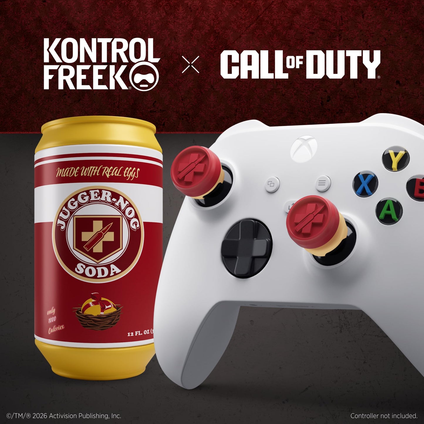 KontrolFreek Call of Duty Jugger-Nog Performance Thumbsticks | for Xbox One (XB1) & Xbox Series X (XBX) Controller | Red and Cream