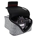 USA Gear Camera Sleeve (Medium) for Compact SLRs Compatible with Canon EOS R100 Nikon Z30 Sony ZV-E10, and more - Padded Neoprene DSLR Case