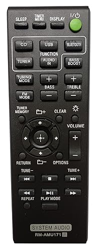 Universal Remote Compatible for Sony RM-AMU171 CMT-SBT100 CMT-BT60 CMT-BT80W CMT-SBT300W HCD-SBT100 HCD-SBT300W Audio System Remote Control