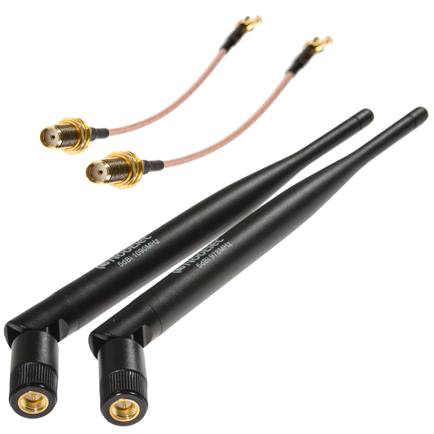 NooElec ADS-B Discovery 5dBi (High Gain) Antenna Bundle - 1090MHz & 978MHz Antenna Bundle for SMA and MCX-Connected Software Defined Radios (SDRs)