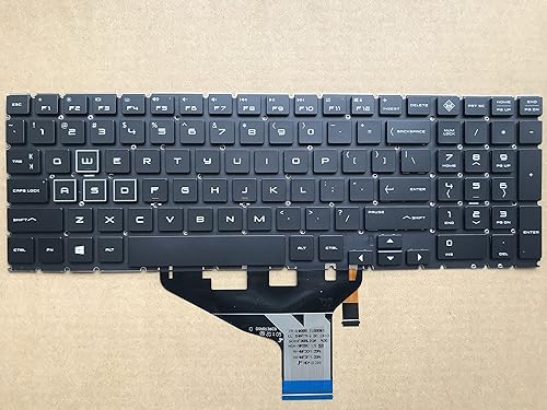 Original New 4-Zone Lighting RGB Keyboard for HP OMEN 15-DC 15-dc0030nr 15-inch Gaming Laptop US Backlit