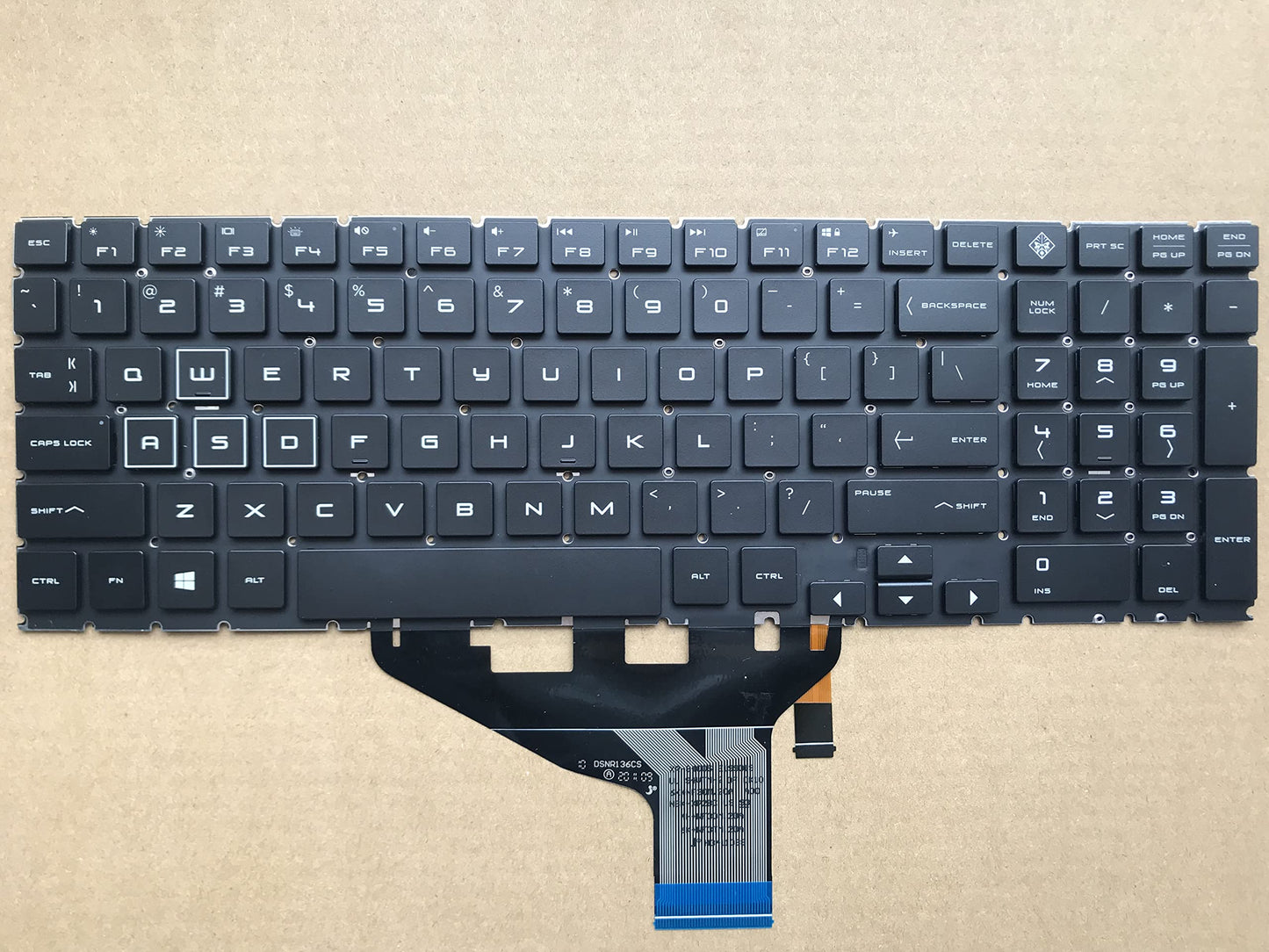 Original New 4-Zone Lighting RGB Keyboard for HP OMEN 15-DC 15-dc0030nr 15-inch Gaming Laptop US Backlit