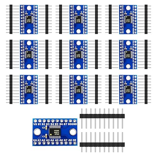 DaFuRui 10PCS TXS0108E High Speed Full Duplex 8 Way 8 Channel Level Conversion Module 8-Bit 8 CH Logic Level Bi-Directional Converter Module