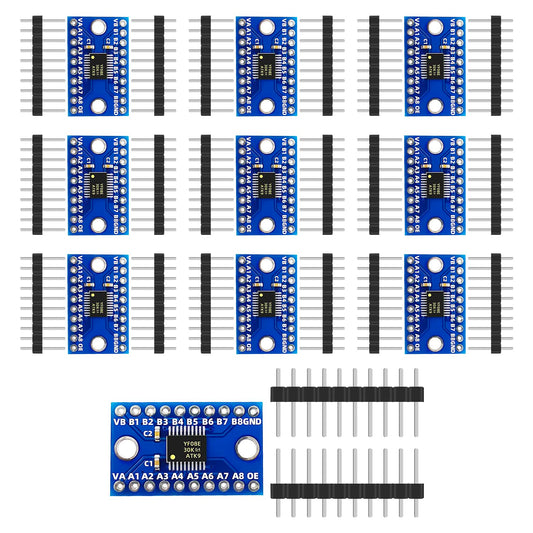 DaFuRui 10PCS TXS0108E High Speed Full Duplex 8 Way 8 Channel Level Conversion Module 8-Bit 8 CH Logic Level Bi-Directional Converter Module