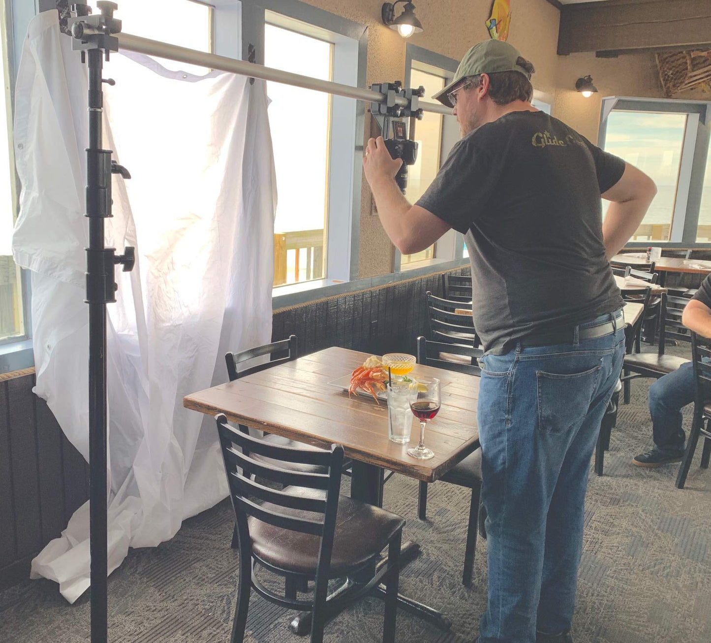 Glide Gear OH 75 Overhead Mount - DSLR, Smartphone - 6ft Adjustable Pole, Top-Down Rig, 15lb Capacity, Aluminum Build
