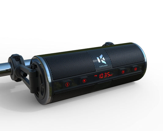 KSPEAKER Motorcycle Speakers Bluetooth Waterproof Radio Audio System Built-in Amplifier, 3 Inch Metal Mp3 Player, Great for ATV, Scooter Bike,12 Volt