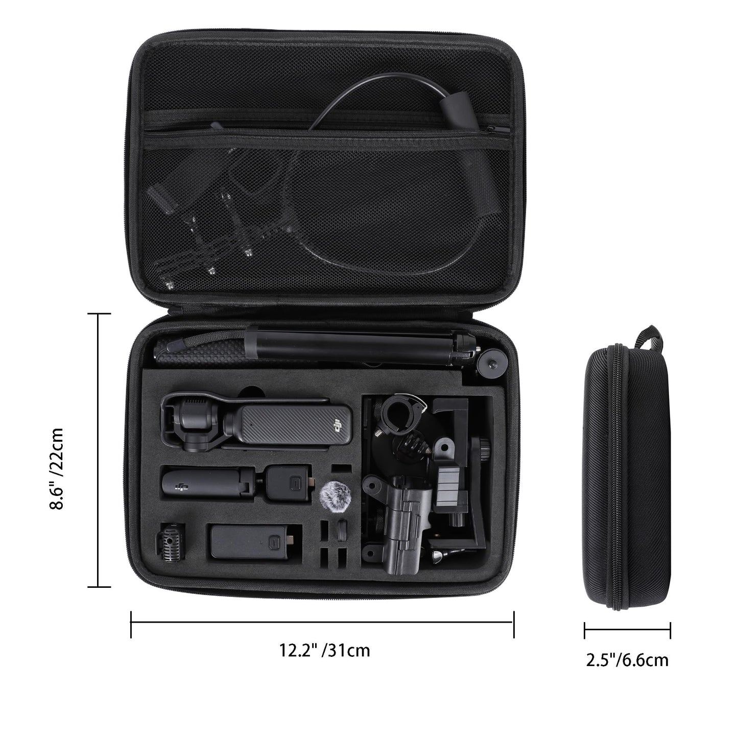 Accessory Kit for DJI Osmo Pocket 3, Magnetic Mount,Selfie Stick,Tripod,Phone Holder,Neck Mount,Backpack Clip Mount,Carrying Case,Desktop Mount
