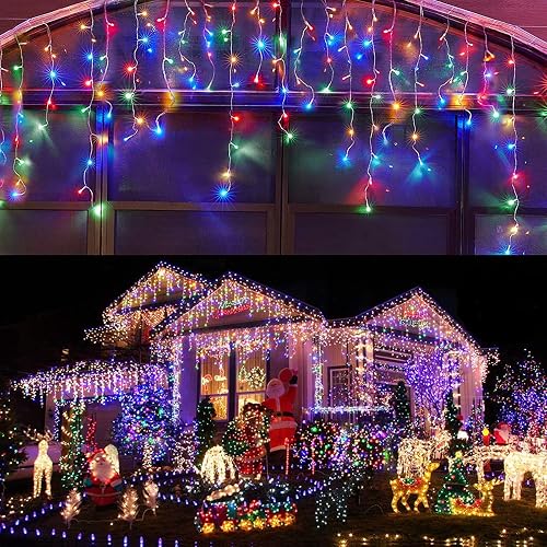 KiflyTooin Led Christmas Lights Outdoor Christmas Decorations Lights 400LED, Waterproof Outdoor Indoor Fairy Christmas Mesh Net Lights for Party