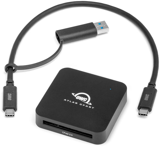 OWC Atlas CFast Card Reader with USB-C and USB-A Cable