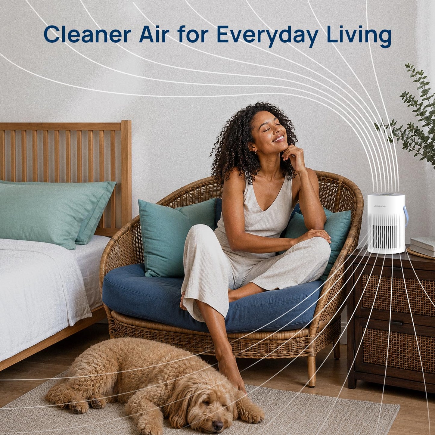 Air Purifiers for Bedroom with 20dB Ultra-Quiet Sleep Mode