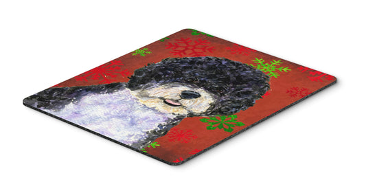 Caroline's Treasures SS4697MP Portuguese Water Dog Red Green Snowflake Christmas Mouse Pad, Hot Pad or Trivet for Home Office Gaming Working Computers