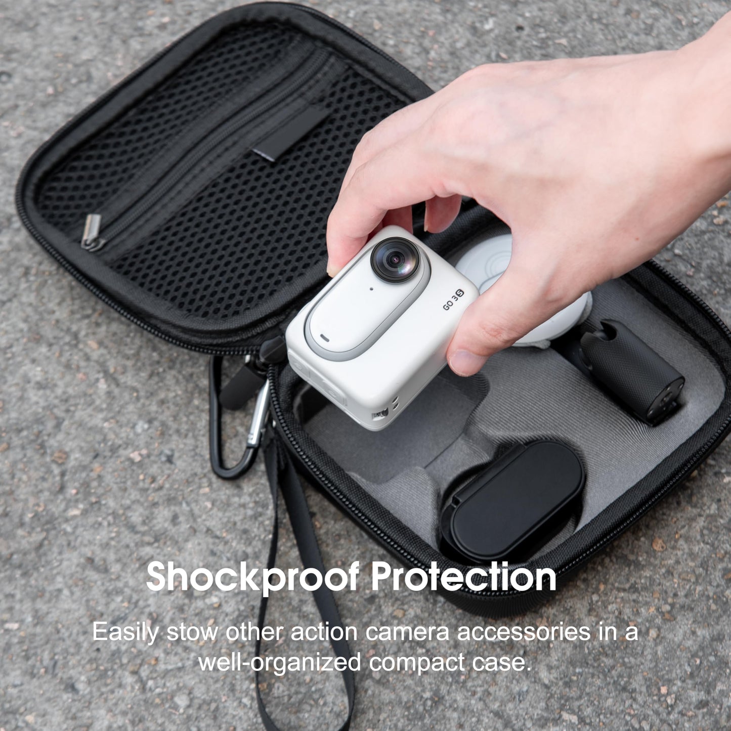 STARTRC VCR Carrying Case for Insta360 GO 3S Accessories Storage Bag Mini Protective Travel Case Compatible for Insta 360 GO 3S/go 3 Action Camera