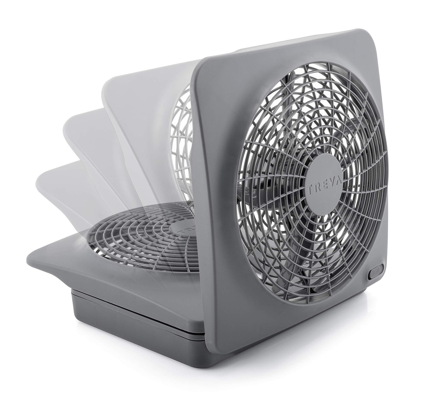O2COOL Treva 10 Inch Portable Desktop Air Circulation Battery Powered Fan | 2 Speed Control, Compact Folding and Tilt Design w/ AC Adapter ( 2 PACK )