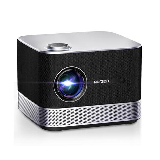 3-in-1 Projector 4K Supported, AURZEN BOOM 3 Smart Projector with WiFi and Bluetooth, 3D DoIby Audio & 36W Speakers, Auto Focus & Keystone, Built