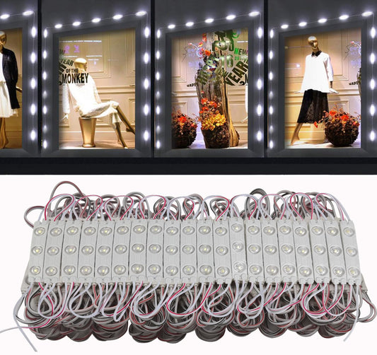 AOOYUANKE Storefront Light 200PCS LED Module for Signs White 6500K 1.2W 12V DC 2835 SMD 3 LED Window Light Waterproof for Letter Advertising Sign